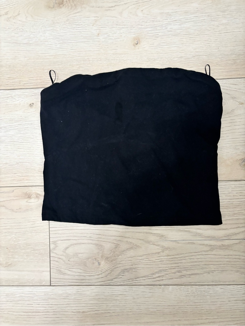 a new day Black Strapless Tube Top with Thin Straps